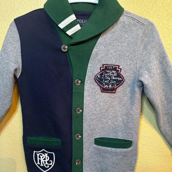 Polo Ralph Lauren Varsity Shawl Cardigan Boys  Size Small (8) NWOT! - Picture 3 of 8